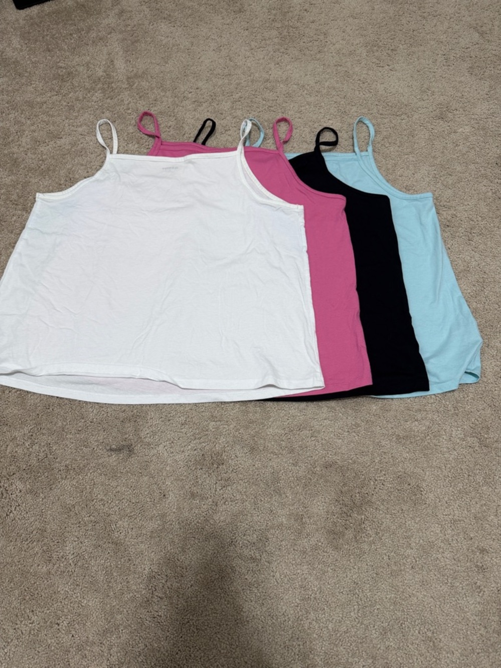 Old Navy Tank Tops - Red, White, Pink, Black, seafoam/mint green - 4 pack